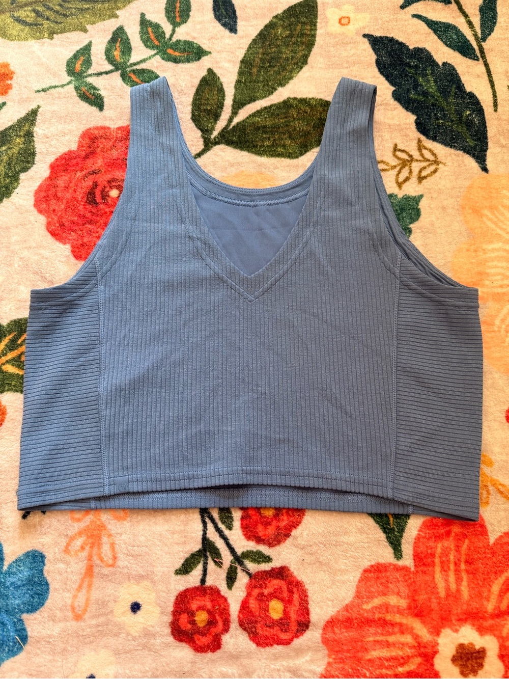 Lululemon Ribbed Softstreme Cropped Reversible Tank | Oasis Blue